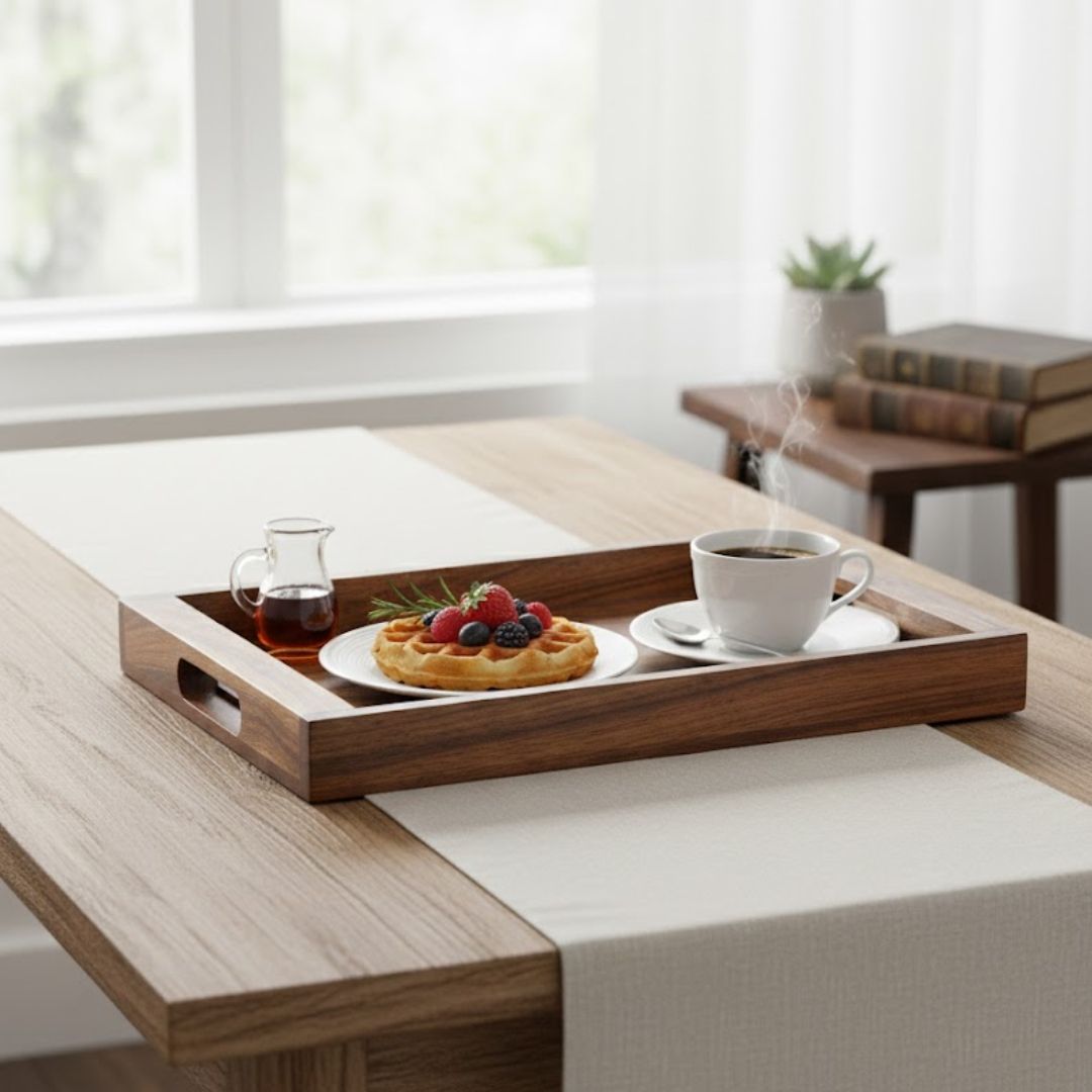 Acacia Handle Tray: Stylish Serving Solution